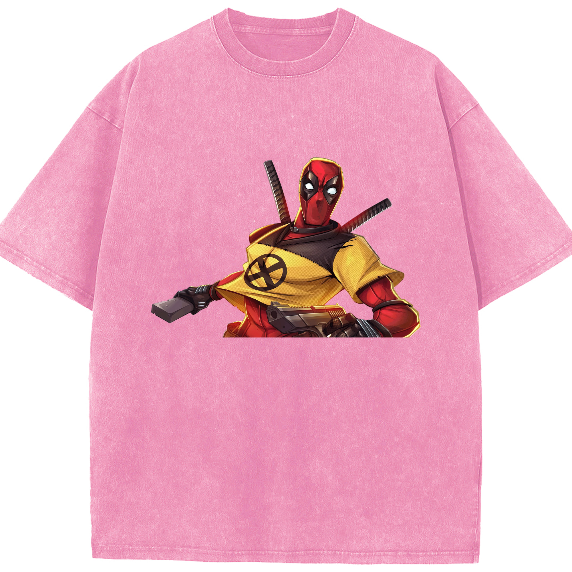 （画像用） Deadpool デッドプール 綿100% ヴィンテージ風 半袖Tシャツ（フロントプリント）